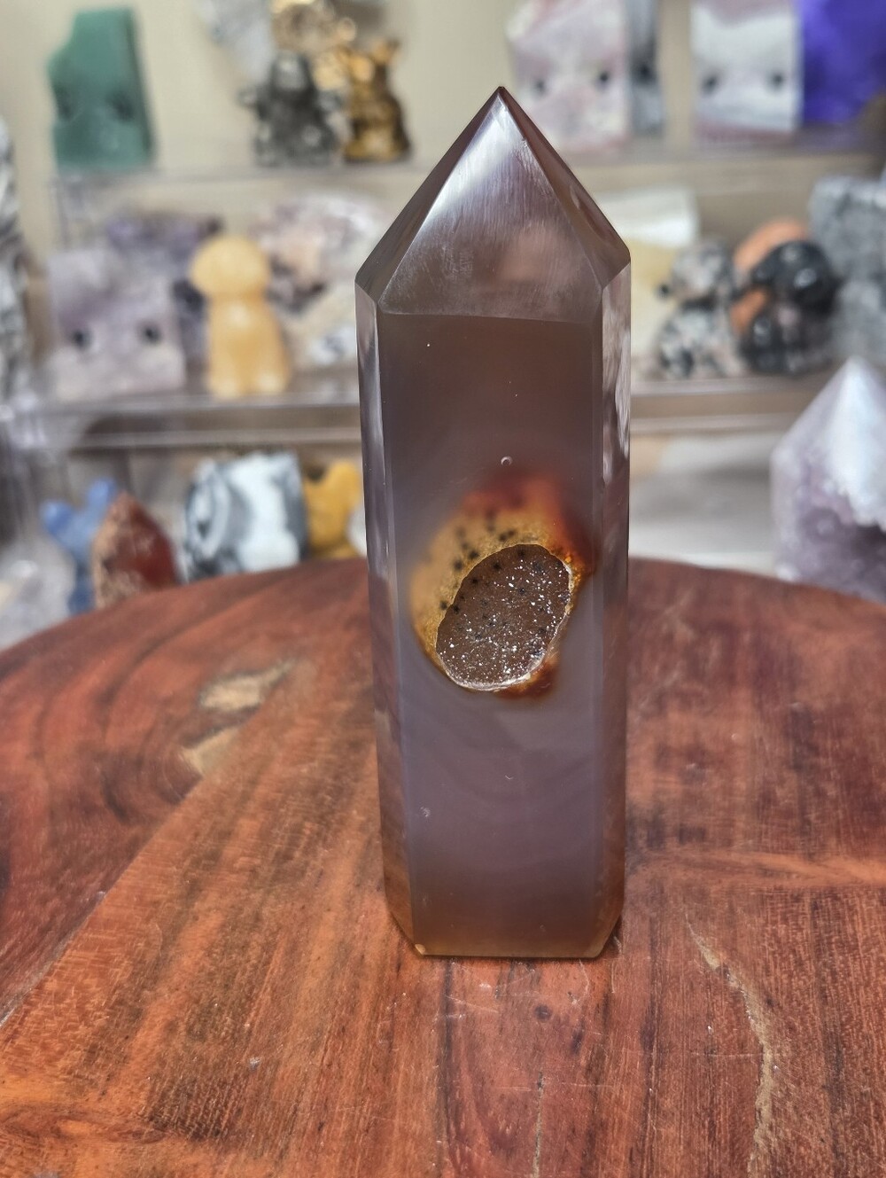 Druzy Agate Brown Tower (3.5 In) Harmony